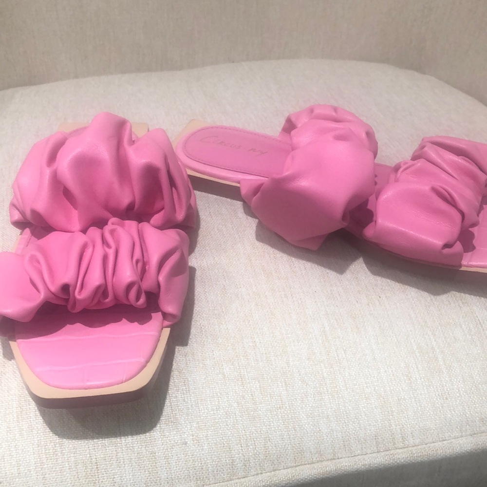 Sam Edelman Pink Ruched Sandals - Picture 6 of 10